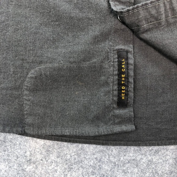 Howler Bros Heed The Call Mens Shirt L Grey Cotton Short Sleeve - Picture 4 of 16